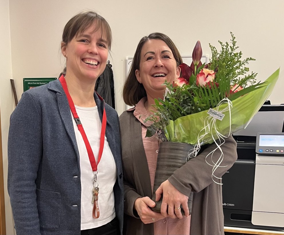 Þökkum Vigdísi fyrir ánægjulegt samstarf í tæp 19 ár.