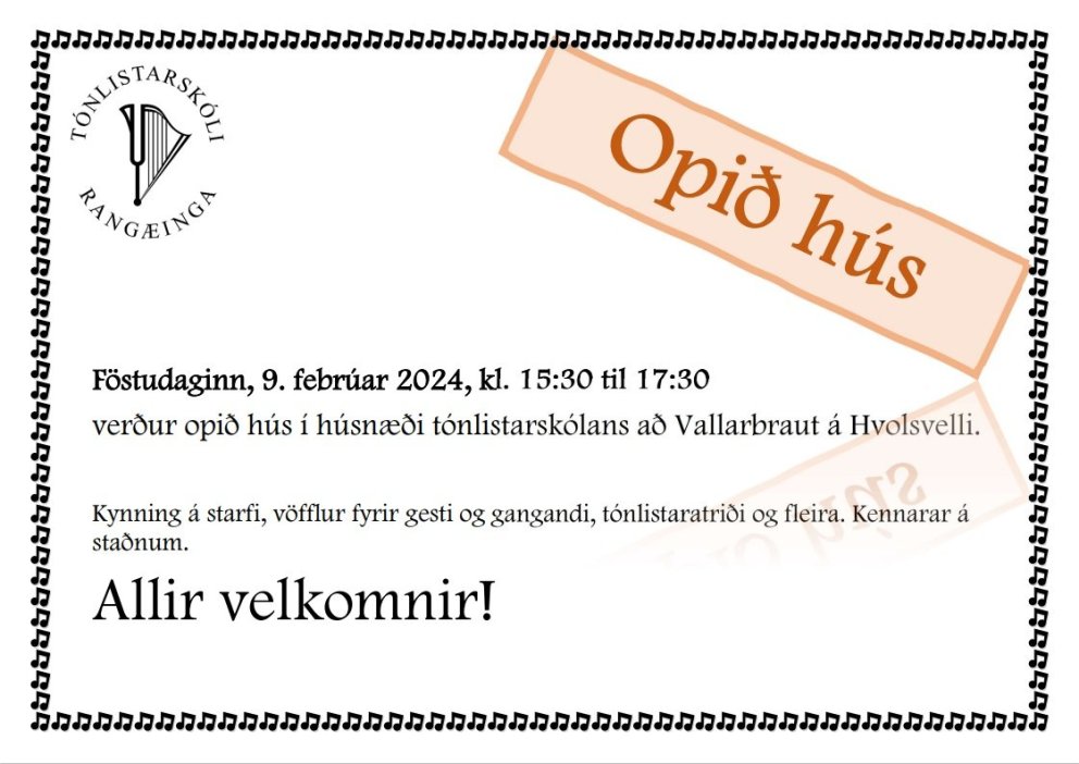 Opið hús í húsnæði skólans á Hvolsvelli