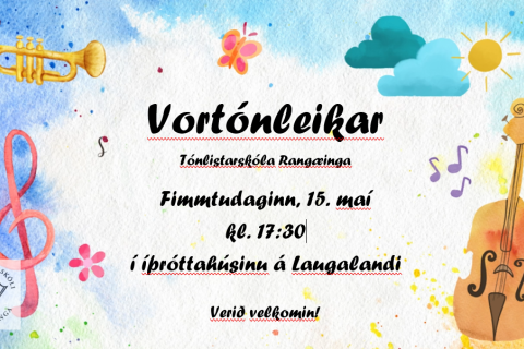 Vortónleikar skólans 15. maí 2025