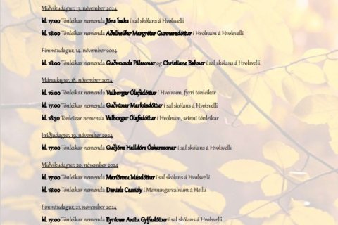 Tónleikar framundan