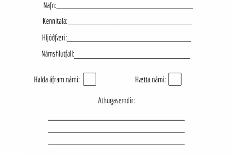 Endurnýja umsókn fyrir næsta skólaár